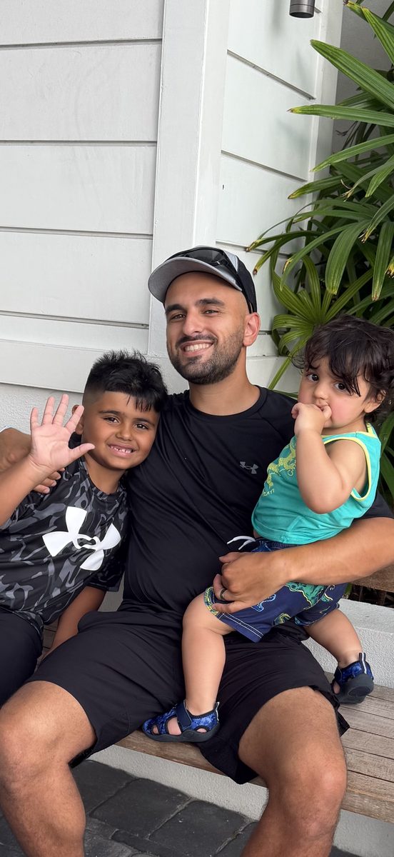 Becker Alrub with his two sons