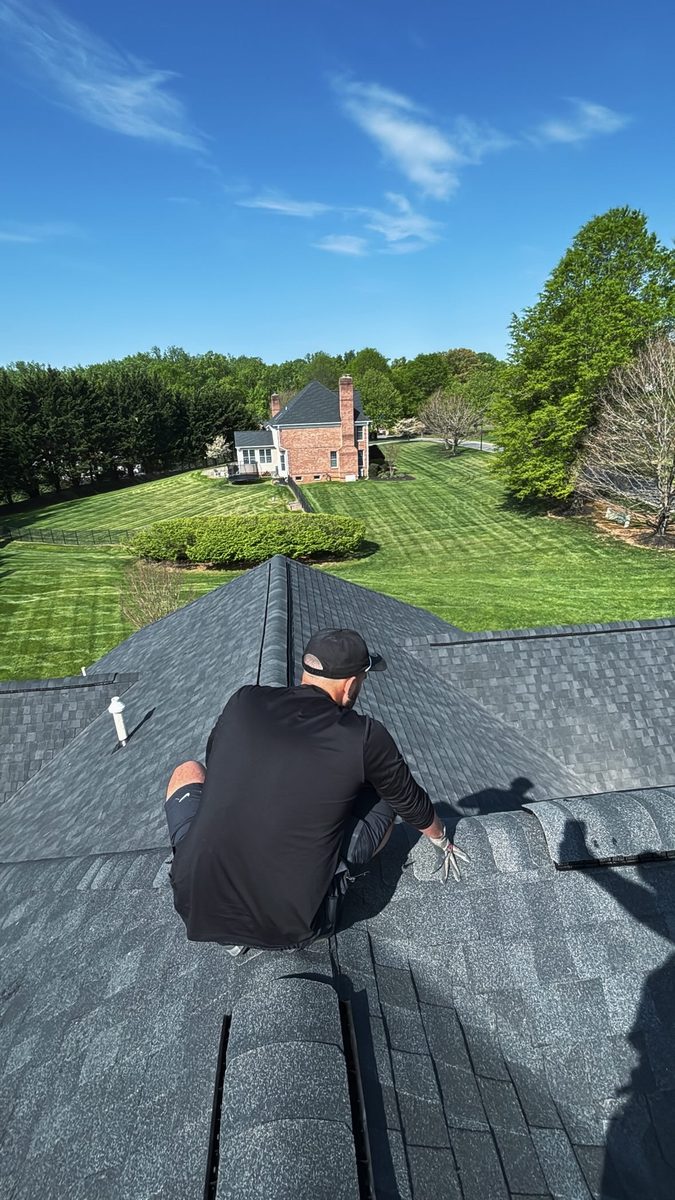 Becker Alrub installing ridge cap shingles